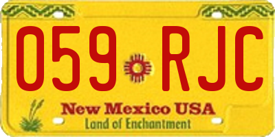 NM license plate 059RJC