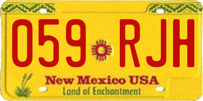 NM license plate 059RJH