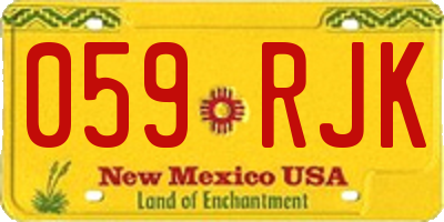 NM license plate 059RJK