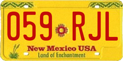 NM license plate 059RJL