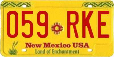 NM license plate 059RKE