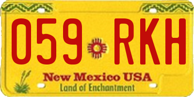 NM license plate 059RKH