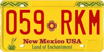 NM license plate 059RKM