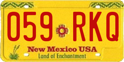 NM license plate 059RKQ
