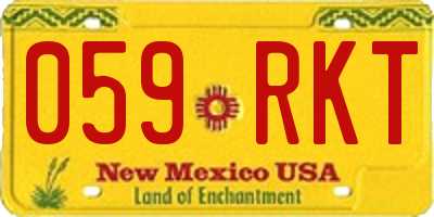 NM license plate 059RKT