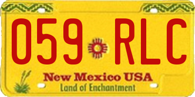 NM license plate 059RLC