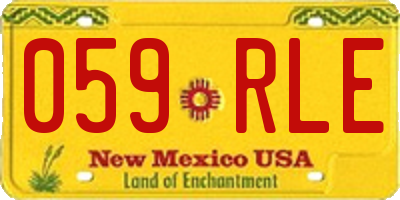 NM license plate 059RLE