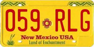 NM license plate 059RLG