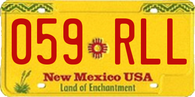 NM license plate 059RLL