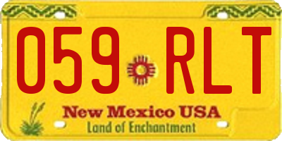 NM license plate 059RLT