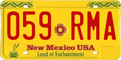 NM license plate 059RMA
