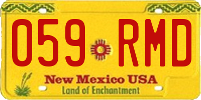 NM license plate 059RMD