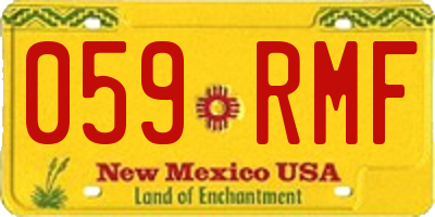 NM license plate 059RMF