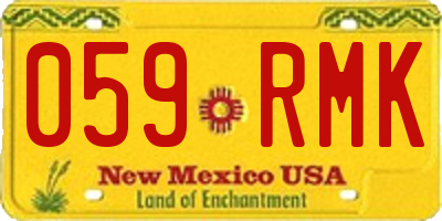 NM license plate 059RMK