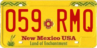 NM license plate 059RMQ