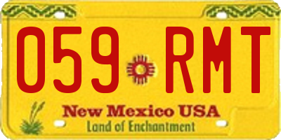 NM license plate 059RMT