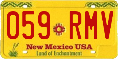 NM license plate 059RMV