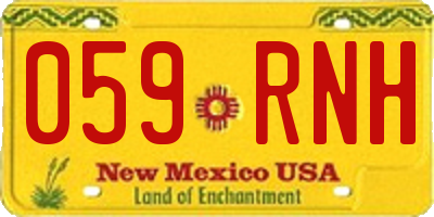 NM license plate 059RNH