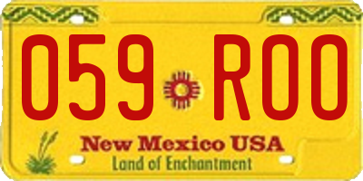 NM license plate 059ROO
