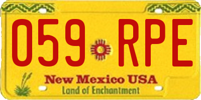 NM license plate 059RPE