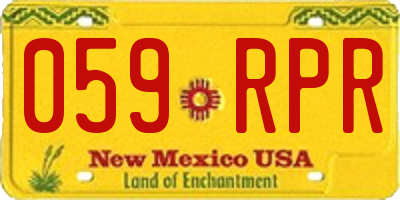 NM license plate 059RPR