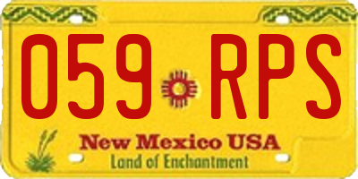 NM license plate 059RPS