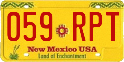 NM license plate 059RPT