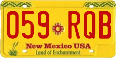 NM license plate 059RQB