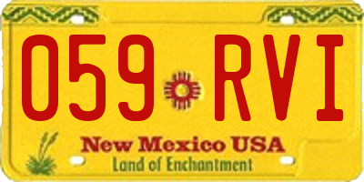 NM license plate 059RVI