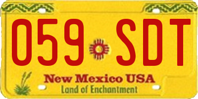 NM license plate 059SDT