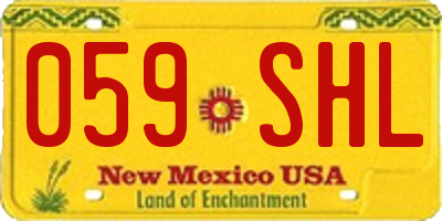 NM license plate 059SHL