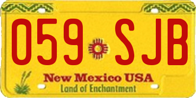 NM license plate 059SJB