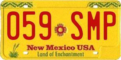 NM license plate 059SMP