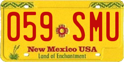 NM license plate 059SMU