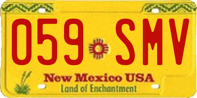 NM license plate 059SMV