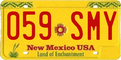 NM license plate 059SMY