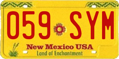 NM license plate 059SYM