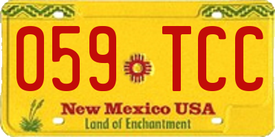NM license plate 059TCC