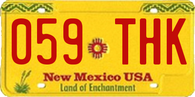 NM license plate 059THK