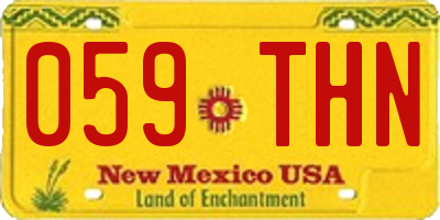 NM license plate 059THN