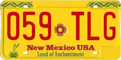 NM license plate 059TLG