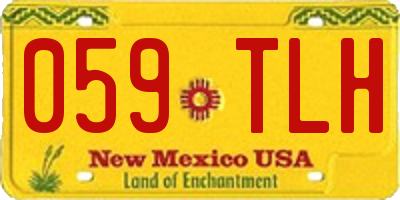 NM license plate 059TLH