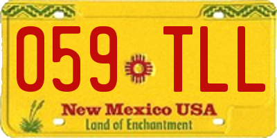 NM license plate 059TLL
