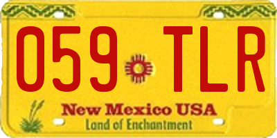 NM license plate 059TLR