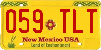 NM license plate 059TLT
