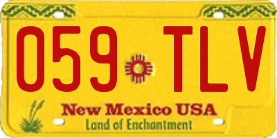 NM license plate 059TLV