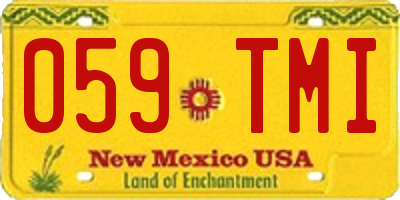NM license plate 059TMI