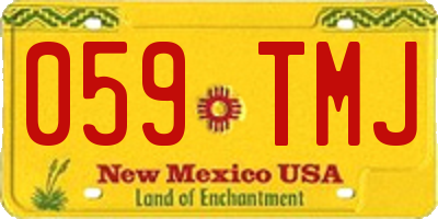 NM license plate 059TMJ