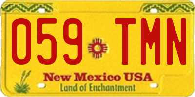 NM license plate 059TMN