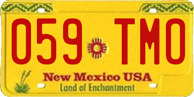 NM license plate 059TMO